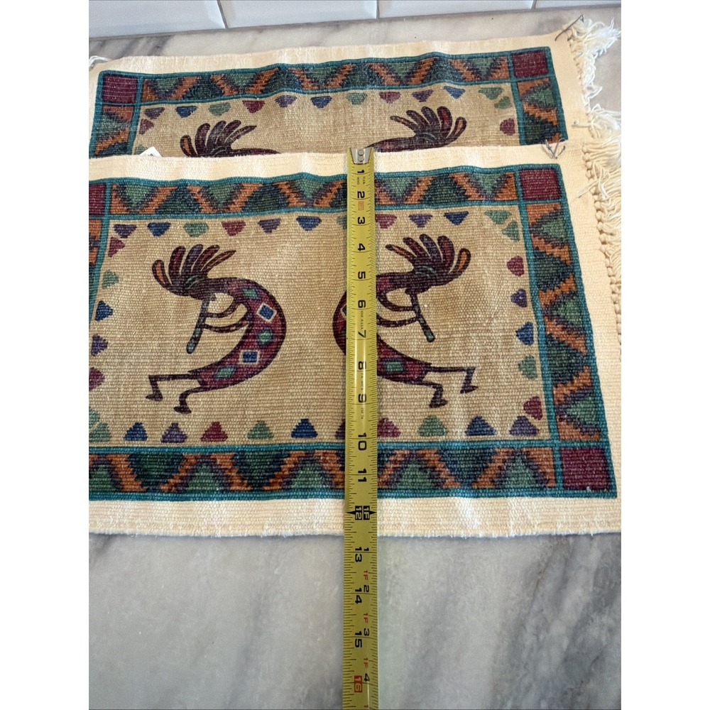 Set Of 2 Vintage Kokopelli Placemats Southwest Rustic 000 - Picture 8 of 8